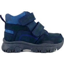 Hakiki Deri Lacivert Nubuk Erkek Çocuk Bot