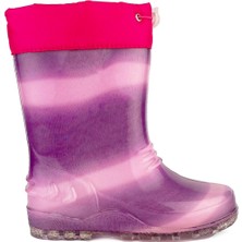 Mor Pembe Kız Çocuk Yağmur Çizmesi