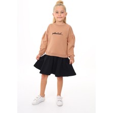 Toontoy Kız Çocuk Nakışlı Elbise