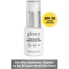 Glowy Göz Altını Aydınlatan, Kapatıcı ve SPF30 İçeren Renkli Göz Kremi (Y) 15ml