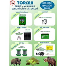 TORSAN GÜNEŞ PANELLİ PRO 1000 Elektrikli Çit Sistemi ( Domuz - Ayı Kovucu ) 1000MT