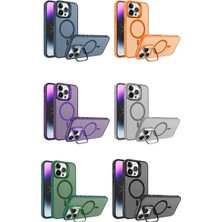 TrendyTech iPhone 15 Pro Kamera Lens Koruma Hediyeli Magsafe Şarj Özellikli Standlı Lüks Kılıf