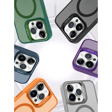 TrendyTech iPhone 15 Pro Kamera Lens Koruma Hediyeli Magsafe Şarj Özellikli Standlı Lüks Kılıf