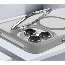 TrendyTech iPhone 15 Pro Kamera Lens Koruma Hediyeli Magsafe Şarj Özellikli Standlı Lüks Kılıf