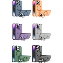 TrendyTech iPhone 15 Pro Kamera Lens Koruma Hediyeli Magsafe Şarj Özellikli Standlı Lüks Kılıf