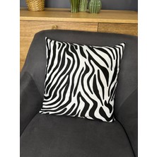Angel's Collection Zebra Desenli Kırlent Kılıfı Tekli