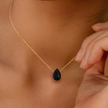 By Song Jewelry Oniks Damla Doğaltaş Kolye