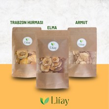 LİFAY Kuru Armut Cipsi, Kuru Elma Cipsi, Kuru Hurma Cipsi 3'lü Paket (25 Gr*3)