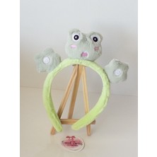 Sweet Twins Accessories Çiçekli Kurbağa Çocuk Tacı Peluş Çocuk Taç