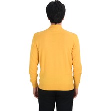 Cengiz Inler Yarım Balıkçı Yaka Desenli Yünlü Erkek Triko Kazak