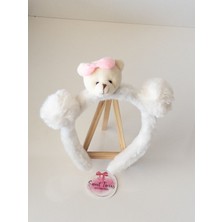 Sweet Twins Accessories Ponponlu Fiyonklu Ayıcık Çocuk Tacı Peluş Çocuk Taç