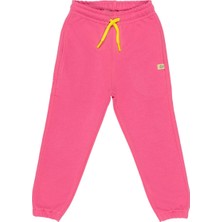 Kız Çocuk Pembe Eşofman Altı - Jogger (Lime Kordonlu)