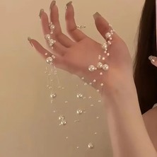 Lovisa Accessories El Emeği Hayalet Inci Kolye, Inci Boncuk Şeffaf Hayalet Kolye