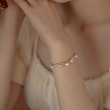 Lovisa Accessories El Emeği Inci Detaylı Zincir Kolye, Choker Inci Boncuk Kolye, Vintage Bohem Tarz