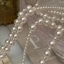 Lovisa Accessories El Emeği 3 Sıra Inci Kolye, Vintage Inci Boncuk Kolye