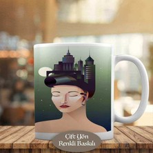 Asilmeydan Kadın Portresi - Şehir Yorgunluğu Kupa Bardak Hediyelik-17352