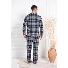 Şık Mecit Büyük Beden Erkek Kışlık Pijama Takımı