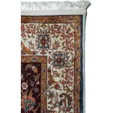 Linada Carpet Pamuk Taban Klasik Desenli Dijital Baskılı Bambu Seccade - LBS142