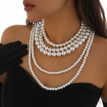 Lovisa Accessories El Emeği 5 Sıra Inci Kolye