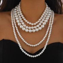 Lovisa Accessories El Emeği 5 Sıra Inci Kolye