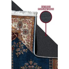 Linada Carpet Pamuk Taban Klasik Desenli Dijital Baskılı Bambu Seccade - LBS142