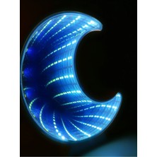 Işık Kasabası Sonsuz Yarım Ay Yansımalı Aynalı LED Masa ve Gece Lambası
