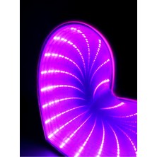 Işık Kasabası Sonsuz Kalp Yansımalı Aynalı LED Masa ve Gece Lambası