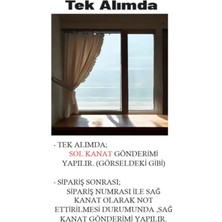 Fırfırlı Naturel Keten Vintage Pamuk Keten Perde (En x Boy) - Tek Kanat - Fırfırlı
