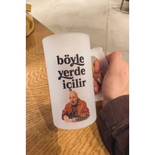 Ludio Halil Güneşli Üvey Baba ''böyle Yerde Içilir'' Buzlu Bira Cam Bardağı