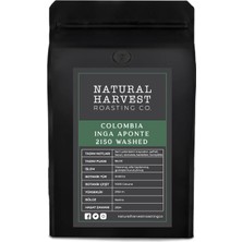 Natural Harvest Roasting Co. Colombia (Kolombiya) Inga Aponte 2150 Washed Yöresel Kahve 1000 G.