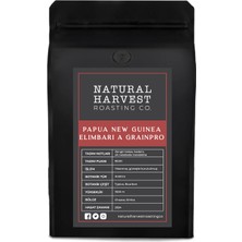 Natural Harvest Roasting Co. Papua New Guinea Elimbari A Grainpro Yöresel Kahve 250 G.