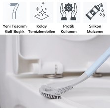 BYR Byrdrp Golf Tasarımlı Silikon Wc Klozet Mutfak Temizlik Fırçası Kanca Hediyeli (4172) Byrnew