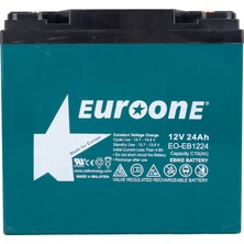 Euroone EO-EB1224 12V 24AH E-Bıke Elektrikli Bisiklet Aküsü (180 x 76 x 167 mm - CPB6872-5955