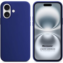 Microsonic Apple iPhone 16 Plus Kılıf Liquid Lansman Silikon Lacivert