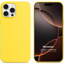 Microsonic Apple iPhone 16 Pro Kılıf Liquid Lansman Silikon Sarı