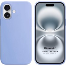 Microsonic Apple iPhone 16 Kılıf Liquid Lansman Silikon Mavi