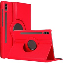 Microsonic Samsung Galaxy Tab S10 Plus X820 Kılıf 360 Rotating Stand Deri Kırmızı