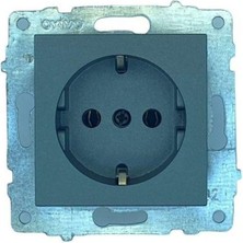 10 Adet Ovivo Grano Füme Topraklı Priz Çerçevesizdir