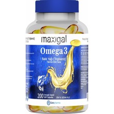 Maxigal Omega 3 Balık Yağı 200 Kapsül