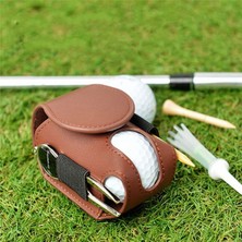 Sagrado 2 Adet Golf Tee Çantası Top Kesesi Mini Deri Golf Topu Saklama Çantası Tutucu Bel Çantası Golf Saklama Aksesuarları-A (Yurt Dışından)