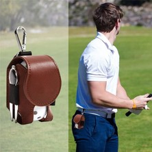 Sagrado 2 Adet Golf Tee Çantası Top Kesesi Mini Deri Golf Topu Saklama Çantası Tutucu Bel Çantası Golf Saklama Aksesuarları-A (Yurt Dışından)