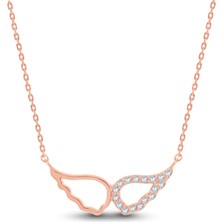 Luna Diamond 0.07 Karat Melek Tasarım Pırlanta Kolye