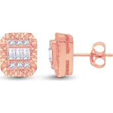 Luna Diamond 0.22 Karat Pırlantalı Baget Küpe