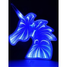 Işık Kasabası Unicorn Sonsuz Aynalı Yansımalı Masa ve Gece Lambası LED