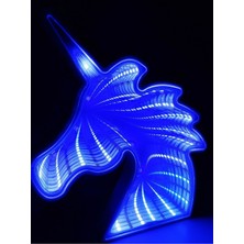 Işık Kasabası Unicorn Sonsuz Aynalı Yansımalı Masa ve Gece Lambası LED