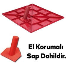 Badem10 Saplı Plastik Sıvacı Küreği Harç Duvar Beton Sıva Yayma 44X36 cm Boyutunda Plastik Sap