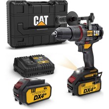 Cat DX13.1 - 18 Volt - 4.0 Ah Li-İon 80NM Çift Akülü Kömürsüz Şarjlı Darbeli Matkap