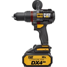 Cat DX13.1 - 18 Volt - 4.0 Ah Li-İon 80NM Çift Akülü Kömürsüz Şarjlı Darbeli Matkap