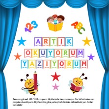 Ti Play Okuma Bayramı Pano Süsü ( Artık Okuyorum, Yazıyorum Yazılı)  Renkli