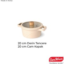 Ceraware Vetta Seramik Kaplama Yapışmaz 20 cm Derin Tencere Bej